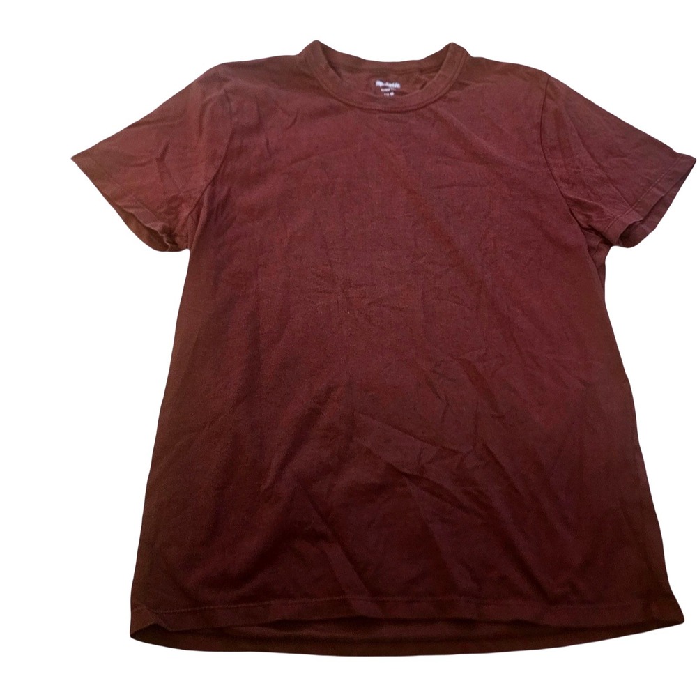 Madewell Allday Tee Burgundy Maroon Cotton Crewneck Short‎ Sleeve T-Shirt M